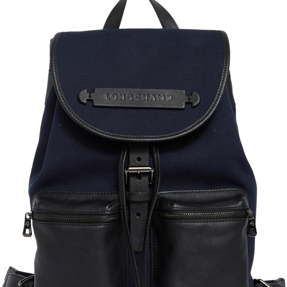 Men's Longchamp Newest Quality Men Backpack Navy Black France